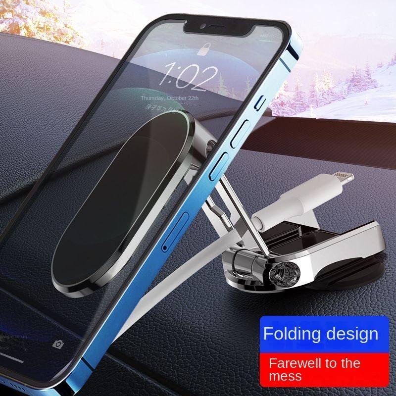 1Pcs Biltelefonhållare Magnetisk bilfäste Fällbar 360° justerbar
