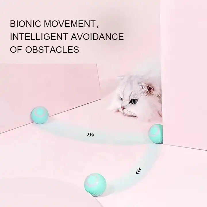 Cat Toy - Aktivering av rörlig boll / Boltrörelser för katt