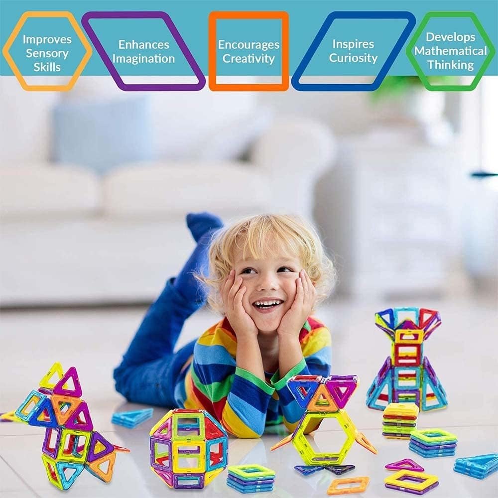 Magnetiska byggstenar, designerkonstruktion, pedagogisk 40 st