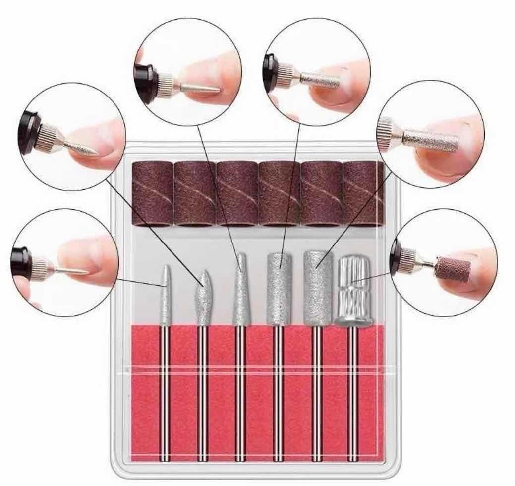 Nagelfil med 6 bitar (Elektrisk)