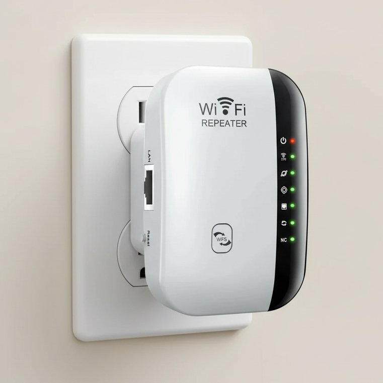 WiFi Förstärkare & Repeater – Signalbooster med Repeater/AP-läge och WPS-funktion