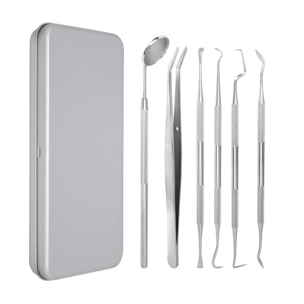 Professionellt tandvårdskit – 6 delar i rostfritt stål