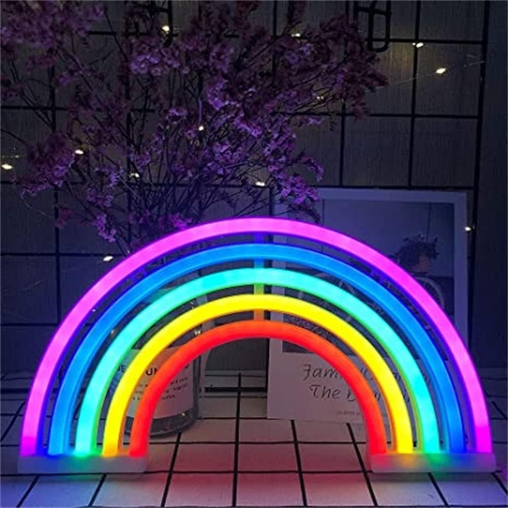 Nattlampa Neon - Regnbåge - LED-lampa - Vackra regnbågens färger