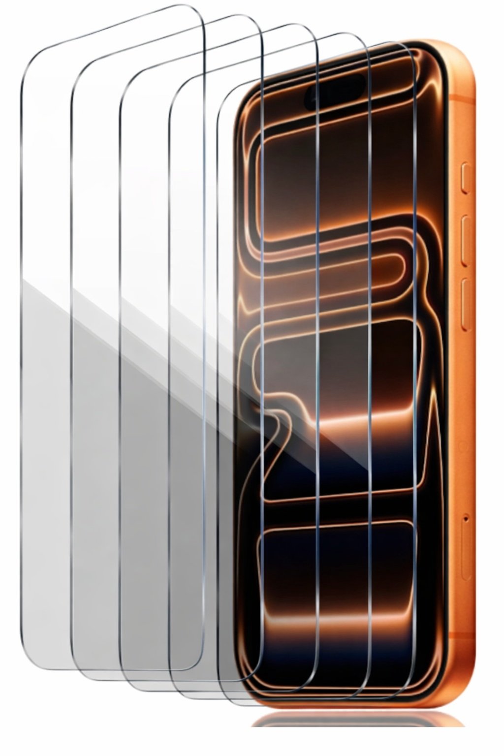 6-pack Skärmskydd i Härdat Glas – iPhone 17 Pro Max (Heltäckande & Transparent)